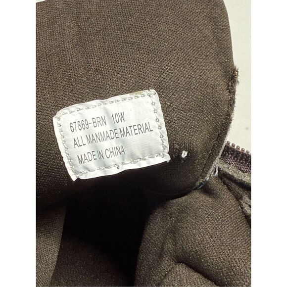 VALLEY LANE Womens  Zip-front Booty / Brown Size 10 - Picture 10 of 12